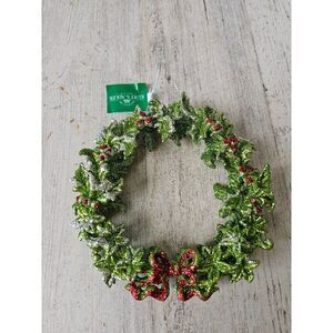 Kurt Adler glitter wreath ornament Xmas decor